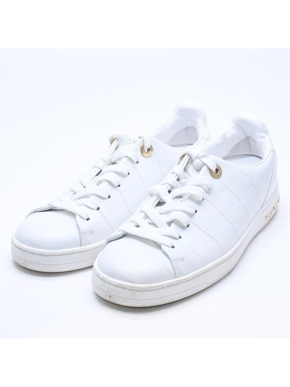 Louis Vuitton Sneakers White Ivory Gold 2/1